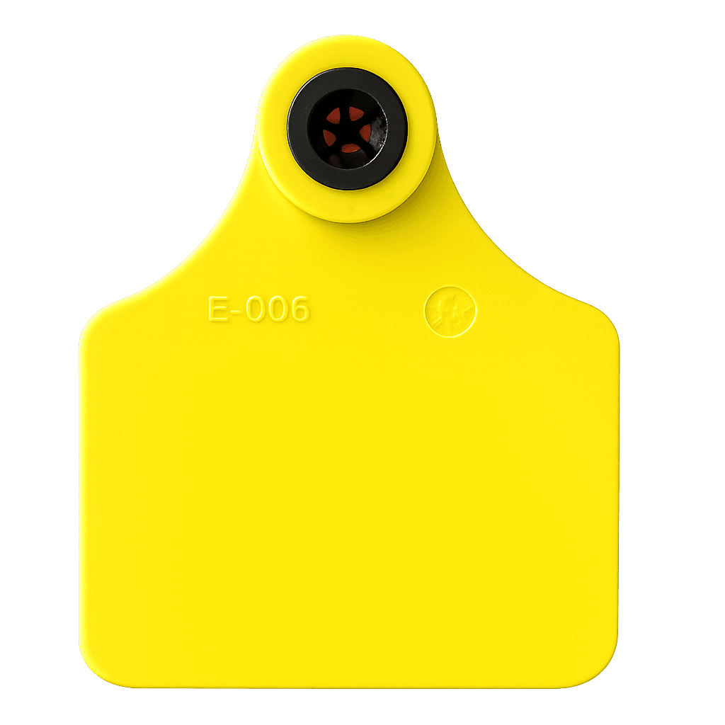 Желтая RFID-серьга с чипом для животного